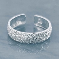 Sparkly Silver Toe Ring 4mm | | Suay Design